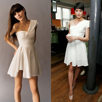  Shoulder White Dress on Obscura  1 Cent  Kate Moss Topshop White One Shoulder Dress Size 2 Xs