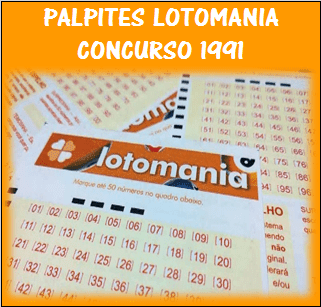 Lotomania palpites concurso 1991 grupos e jogos desdobrados