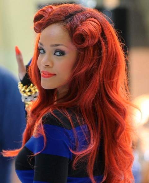 Rihanna Red Hairstyles