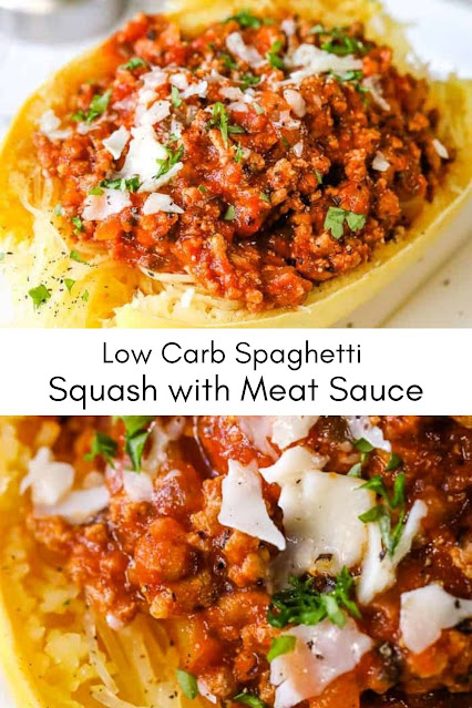 Low Carb Spaghetti Squash with Meat Sauce