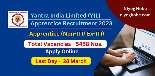 iti apprentice, iti jobs india, niyog hobe,yantra india limited recruitment, yil recruitment,