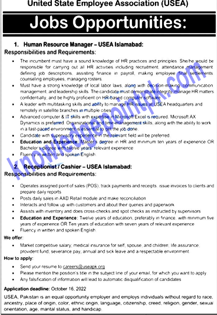 United States Employees Association USEA Jobs 2022