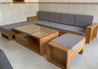 Model Furnitur Kursi Sudut Minimalis dari Kayu Jati