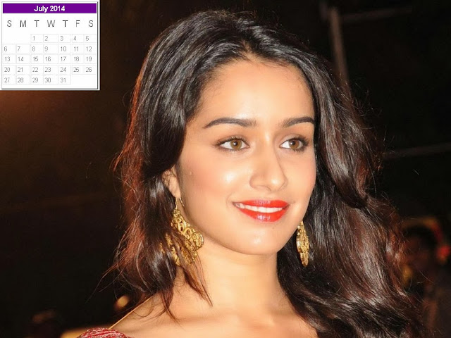 Shraddha Kapoor Calendar 2014