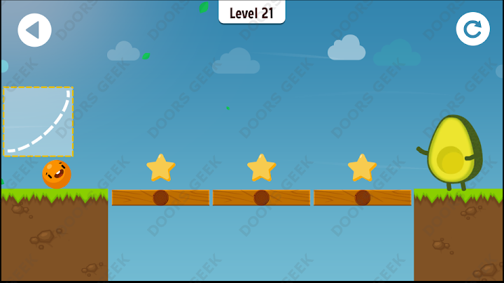 Where's My Avocado? Level 21 Solution, Cheats, Walkthrough, 3 Stars for Android, iPhone, iPad and iPod