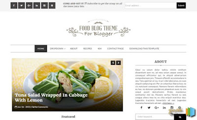 UnduhSi Blogspot - Food Blog Blogger Template