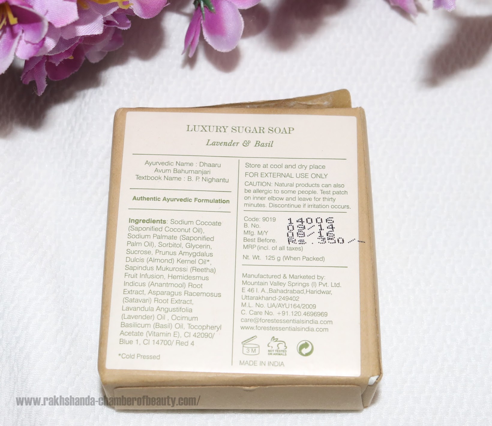 Forest Essentials Luxury Sugar Soap Lavender & Basil review