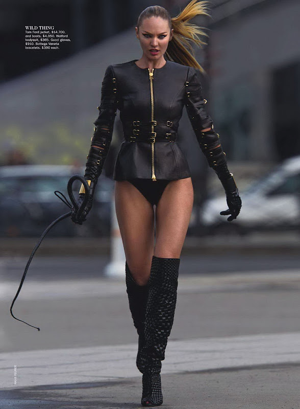Candice Swanepoel -hot in a black bodysuit and knee high boots