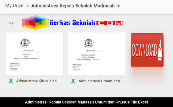  biar hari ini diberikan kesejahteraan dan kesehatan dalam setiap melakukan rutinitas Administrasi Kepala Sekolah Madasah Umum dan Khusus File Excel