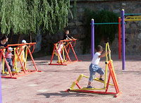 Children using the Yellow River Exercise Park