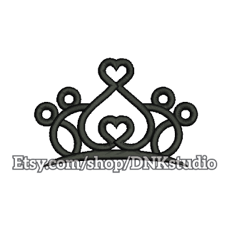 Princess Crown Embroidery Design
