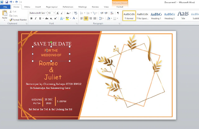 Free Undangan Elegant : Download Undangan Pernikahan Microsoft Word Terbaru