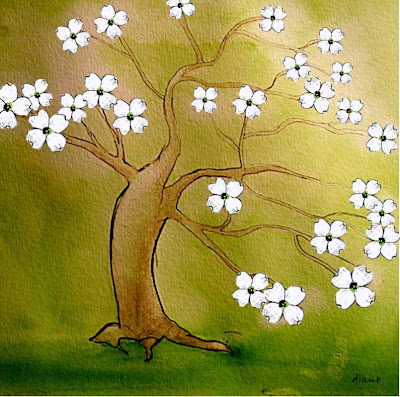 trees and flowers paintings. trees and flowers background.