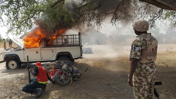 Photos: Troops Destroy Boko Haram Terrorists Logistics Base At Shirawa