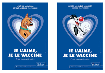 Image de pub : je l'aime, je le vaccine