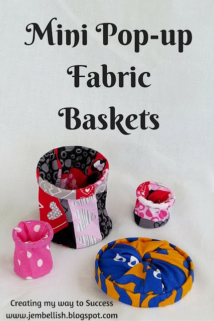 Mini Pop Up Fabric Baskets
