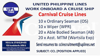 job vacancy at cruise ship