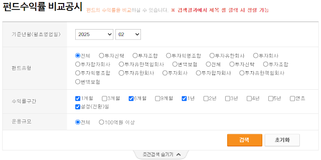 펀드수익률 비교공시1