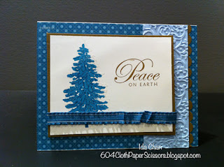 Pacific Blue Evergreen Christmas card by Ida Chan