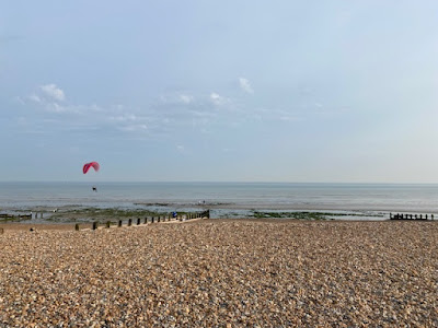 Paramotoring over Goring beach near Worthing