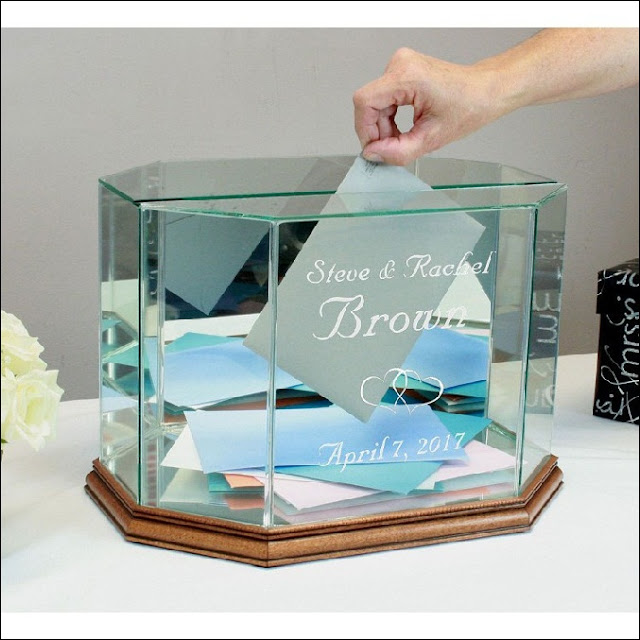 Glass Wedding Card Box glass wedding card box holder uk holders gift stained engraved personalized place 