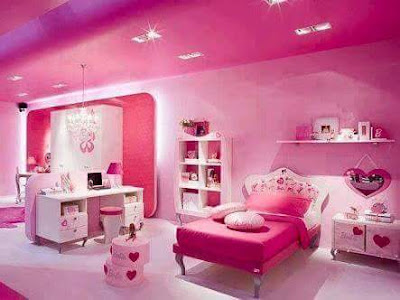 Desain Kamar Tidur Berwarna Pink