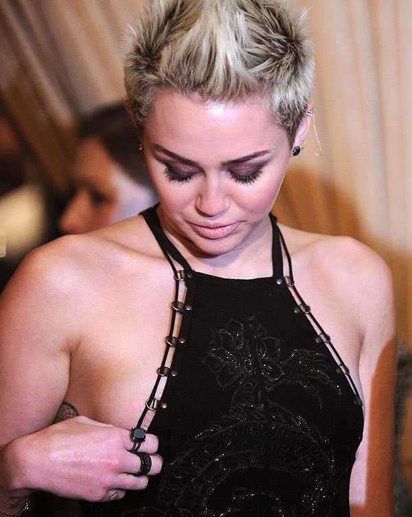  Miley Cyrus nip slip in 2013