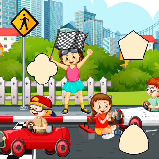 Racing Pic Pasting- Free online games for kids at gogy!