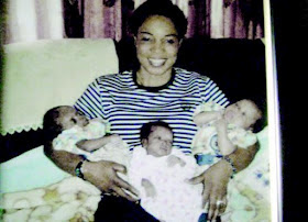 PHOTO: Chioma Ajunwa displays triplets