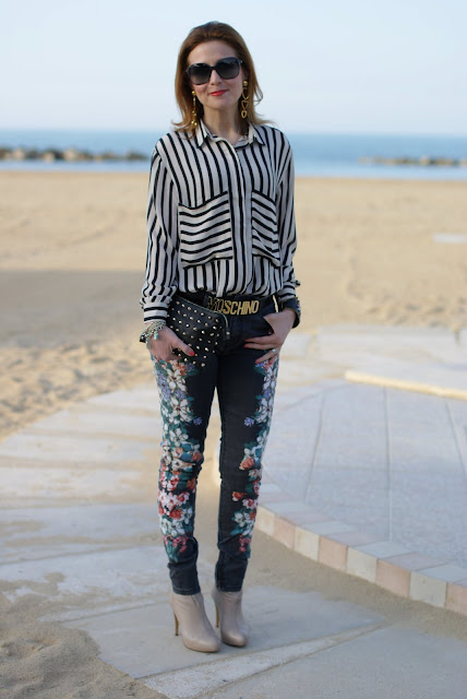 Stripes and flowers outfit, Fashion and Cookies