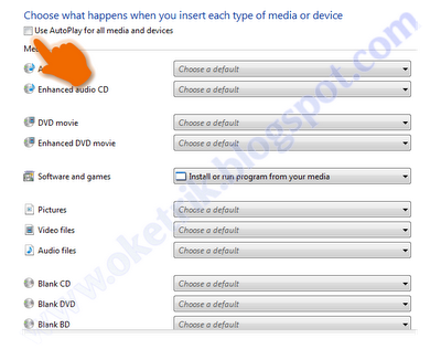 Cara Disable Autoplay atau Autorun pada Windows 7