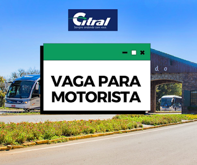 Citral abre vagas para Motoristas em Canela, Taquara e região