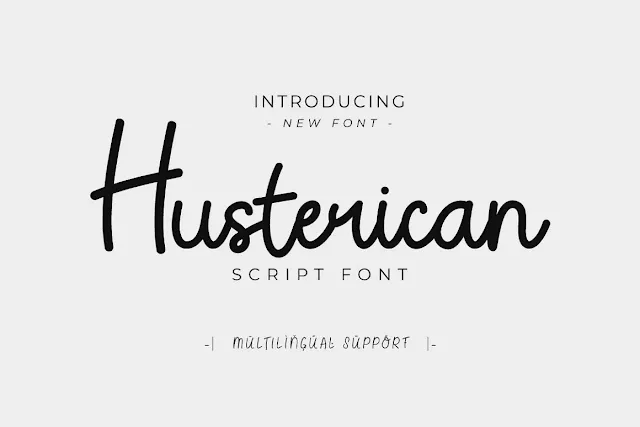 Husterican Monoline Script Font