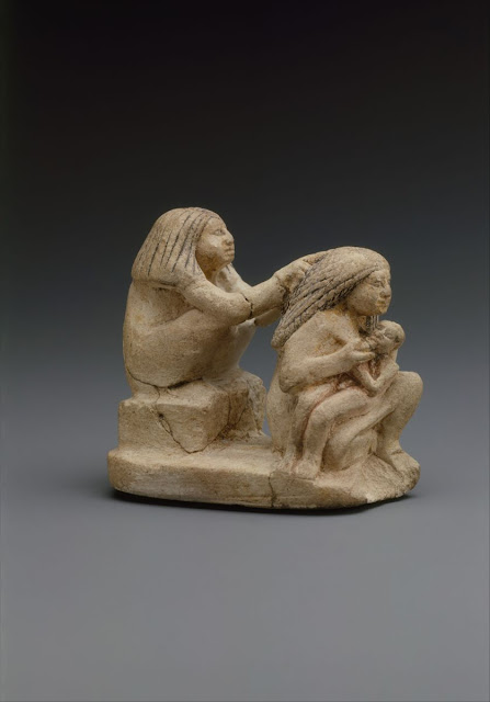 Group of two women and a child: Early New Kingdom