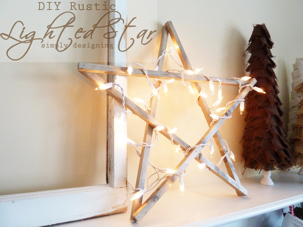  DIY  Rustic Lighted  Star