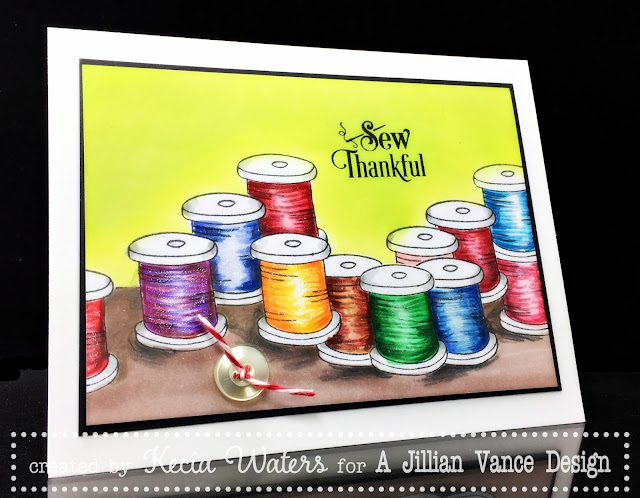 AJVD, Kecia Waters, Copic markers, sew thankful, Becky Schultea