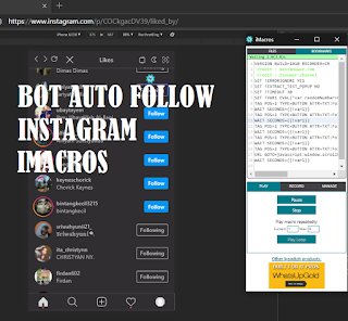 Auto Follow Instagram Bot Menggunakan Imacros