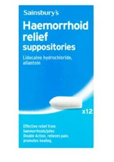 Sainsbury's Haemorrhoid Relief Suppositories