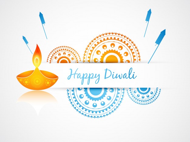 Diwali diyas crackers Greeting cards for greetings: