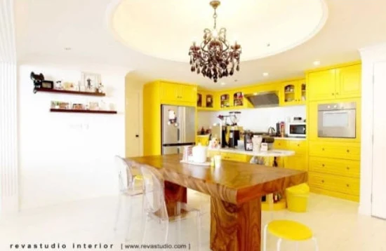 dapur bertema kuning