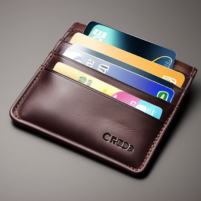 a wallet with credit cards