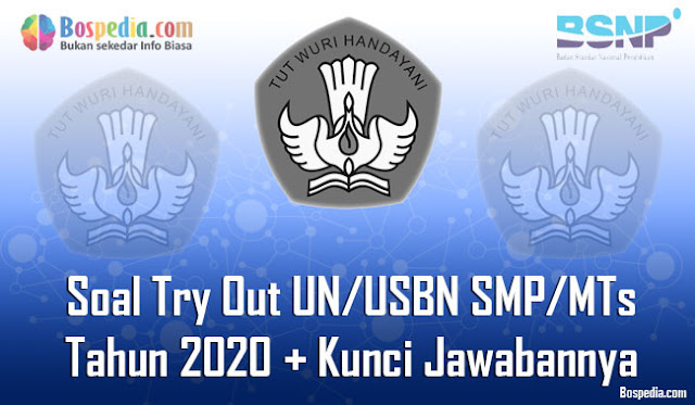 Lengkap - Soal Try Out UN/USBN SMP/MTs Tahun 2020 Berserta Kunci Jawabannya