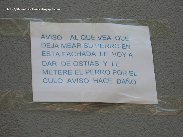 Mensaje pasivo agresivo para los propietarios de perro