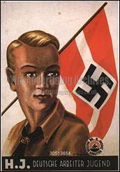 Cartaz de propaganda nazista. (www.advertisingarchives.co.uk)