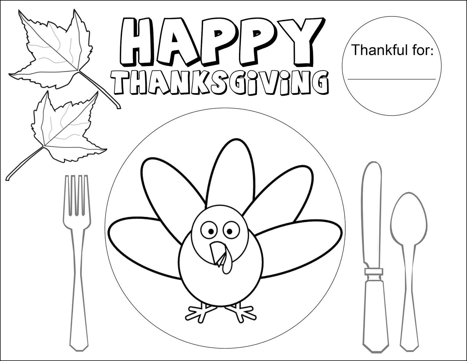Thanksgiving Templates For Kids 2