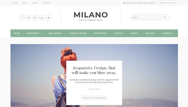 Milano Premium blogger template