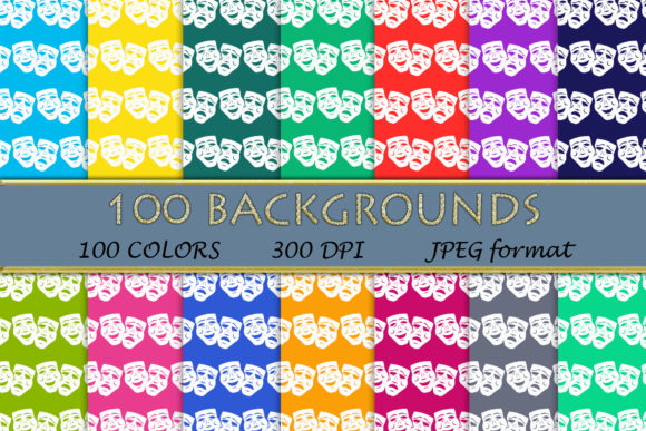 100 Face Mask Pattern Digital Papers