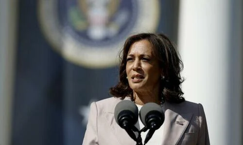 Vice President Kamala Harris gives remarks on the South Lawn of the White House, in Washington, on Sept. 13, 2022. (Anna Moneymaker/Getty Images)