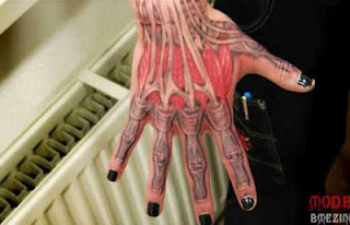 3d tattoo: the anatomy of the human hand