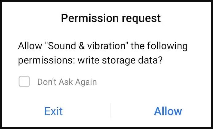 permission request untuk tambah nada dering android